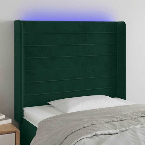  LED uzglavlje tamnozeleno 93x16x118/128 cm bar&scaron;unasto Cijene