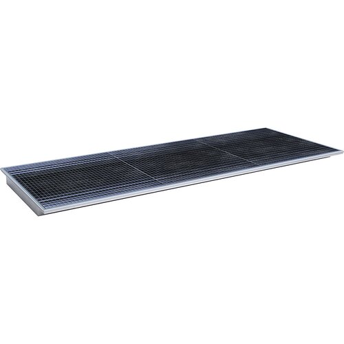eurokraft pro Regalna obešalna kadica, s PE-vstavkom in mrežasto rešetko, DxŠxV 3265 x 1265 x 115 mm, vroče pocinkana izvedba Cene