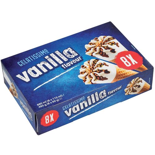  Sladoled GELATISSIMO vanila kornet 8x110ml Cene
