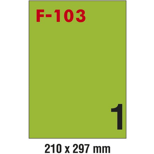  ETIKETE ILK 210X297MM PK100L FORNAX F-103 ZELENE Slike