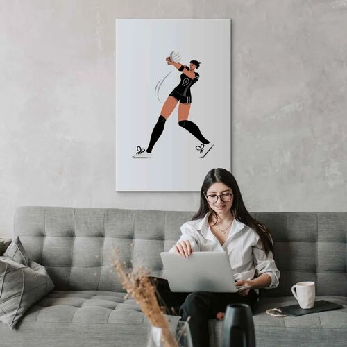  Slika - Female Volleyball Player Illustration 40x60 Akustična Cene