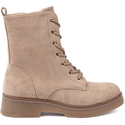 Shelvt Stylish beige workers with a round toe Slike