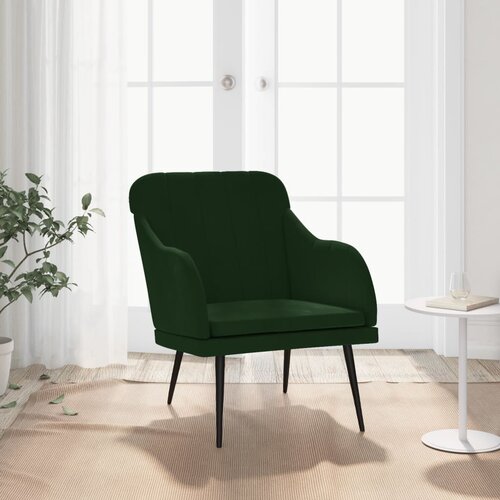 vidaXL Fotelj temno zelen 63x76x80 cm žamet Cene