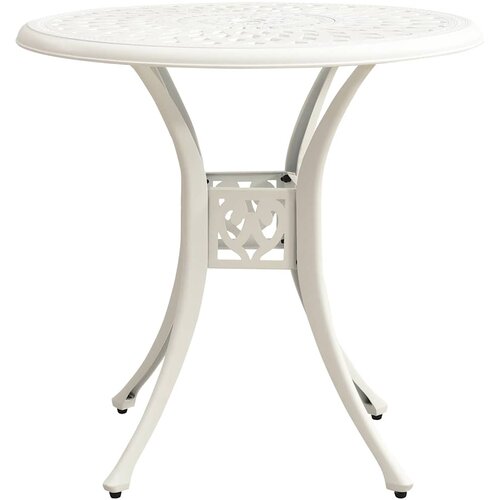 3-dijelni bistro set od lijevanog aluminija bijeli Slike