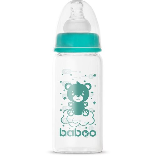 Baboo Anti-colic Glass Feeding Bottle Narrow Neck steklenička za dojenčke 0m+ 120 ml Cene