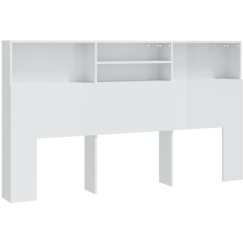 Maison Chic vzglavna omarica - nočna omarica - posteljna omarica visok sijaj bela 180x19x103,5 cm, (21712225) Cene