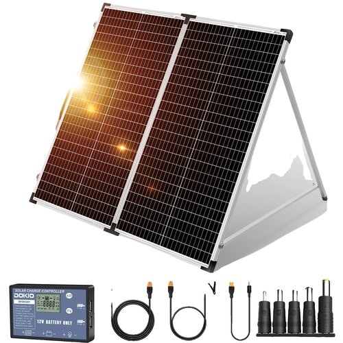DOKIO Zložljiva solarna plo&scaron;ča, visoka moč, prenosna zasnova, 160W, (5000156975) Cene