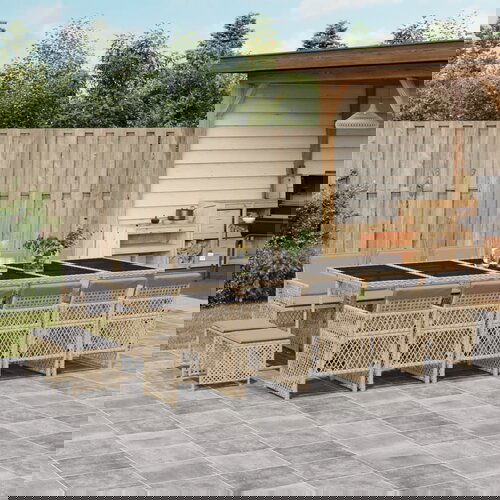 vidaXL 15-dijelni vrtni blagovaonski set od poliratana s jastucima bež Cijene