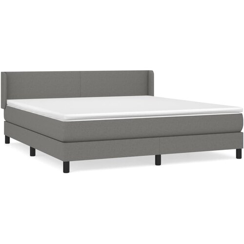 Maison Chic Box spring postelja - Vzmetna postelja z vzmetnico temno siva 180x200 cm blago SL1908, (21909721) Slike