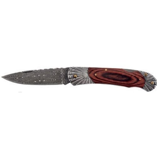 Ausonia nož sklopivi džepni drvena dr&amp;scaron;ka o&amp;scaron;trica 22cm 26192 Slike