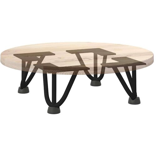 VidaXL Ukosnice noge za stol 4 kom crne 10 cm čvrstog čelik Slike