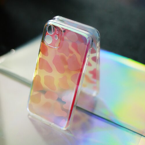 Onasi silikonski ovitek s Hologramom za iPhone 7 / 8 / SE 2020 - pink Slike