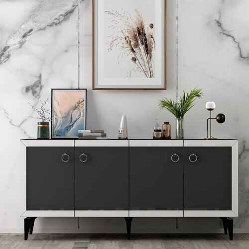 Hanah home selen - anthracite, white anthracitewhite console Slike