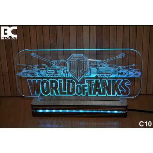 Black Cut 3D Lampa jednobojna - World Of Tanks ( C10 ) Cene
