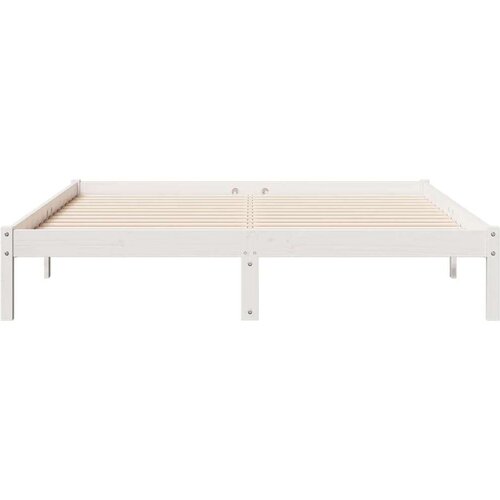 VidaXL Dugi okvir kreveta bez madraca bijeli 160 x 210 cm od borovine Slike