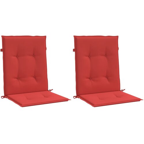  Jastuci za vrtne stolice 2 kom crveni 100x50x3 cm od tkanine Slike
