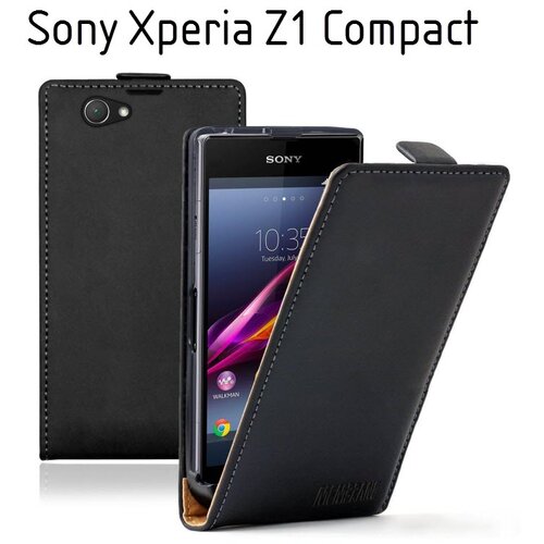  Preklopni etui / ovitek / zaščita Flexi za Sony Xperia Z1 Compact - črni Cene
