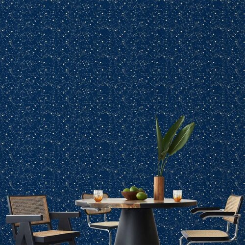  Tapeta - Cosmic Inspirations - Pattern with Stars and Constellations on a Dark Background. 50x1000 Vodootporna Cene