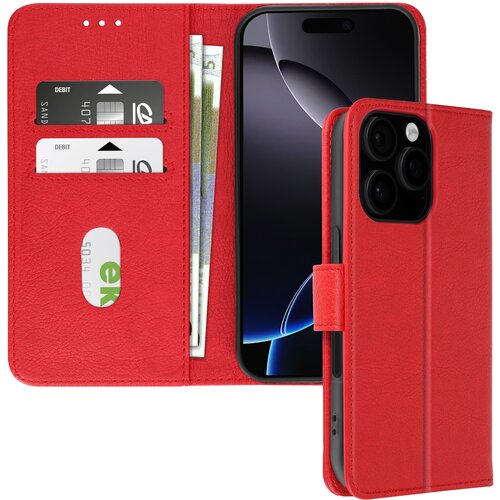 AVIZAR Ohišje za iPhone 16 Pro Clapet Denarnica in držalo za videoposnetek, Rdeča, (5000010785) Cene