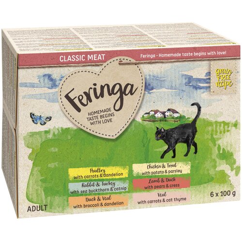  Varčno pakiranje Feringa Classic Meat Meni pladnji 24 x 100 g - Me&scaron;ano pakiranje II (6 vrst) Cijene