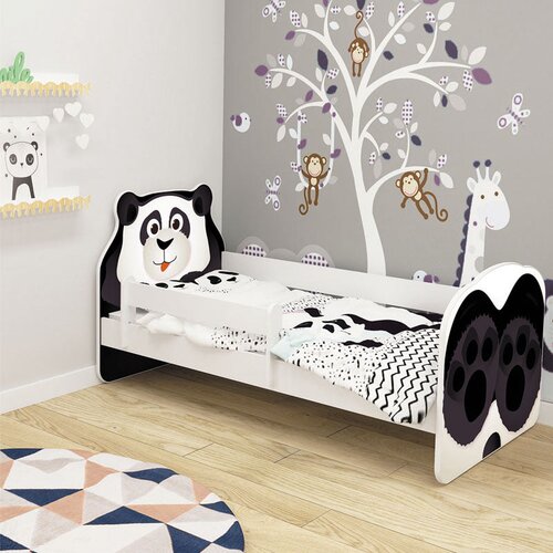  Dječji krevet ACMA Animals, bočna bijela 140x70 cm Slike