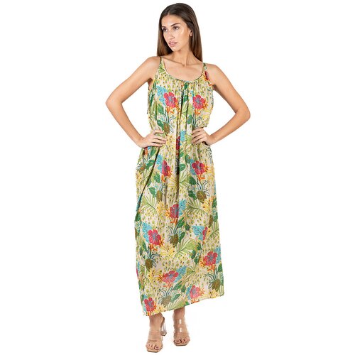 Isla Bonita By Sigris Dolge obleke Dolga Midi Obleka Zelena Cene