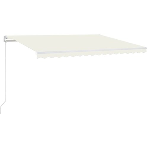 vidaXL Ročno zložljiva tenda z LED lučmi 450x350 cm krem, (20966188) Cene