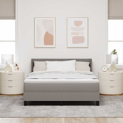  s opruga kutije Sivo-smeđa 200 x 140 cm tkanina Slike