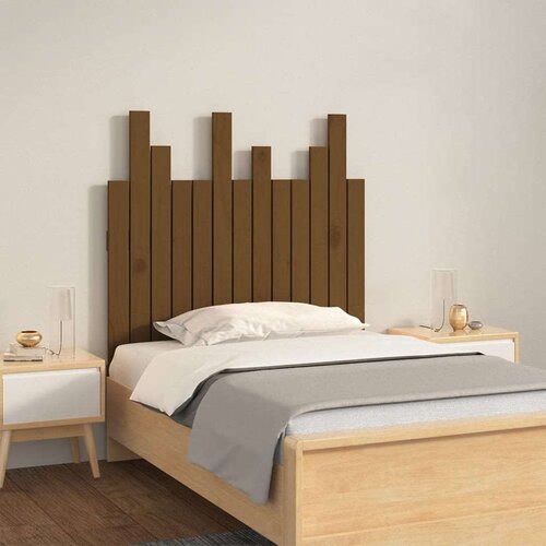  Stensko posteljno vzglavje medeno rjavo 82,5x3x80 cm borovina, (20737315) Slike