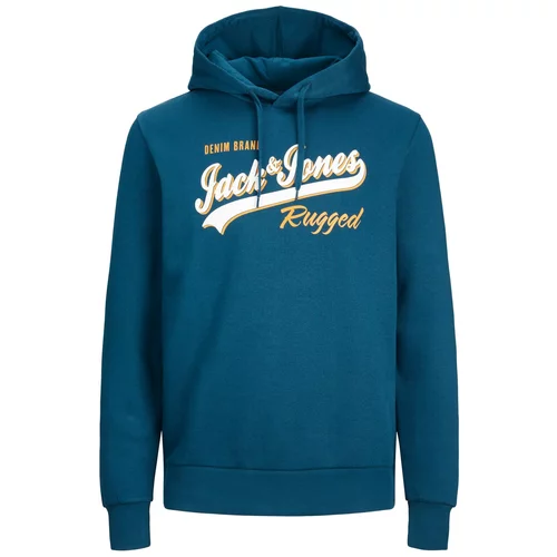 Jack & Jones Sweater majica morsko plava / narančasta / bijela