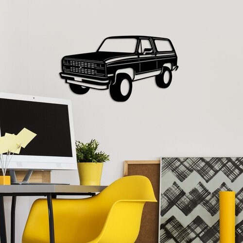 Wallity zidna dekoracija chevrolet K5 blazer, 60 x 33 cm, crna Cene