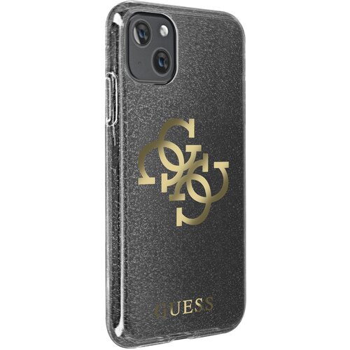 Guess Ovitek za iPhone 13 Mini Glitter Silicone Transparent - črn, (20524466) Slike