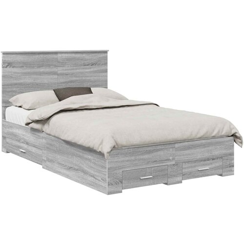 vidaXL konstrukcija postelje siva sonoma 120 x 200 cm konstruiran les, (5000103656) Cene