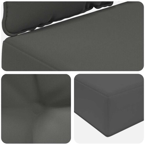  Jastuk za vanjsku sofU 2 pcs Antracit Poliester - Antracit 80 x 80 cm 1x sjedalo +1x naslon (2D s bartagom) Slike