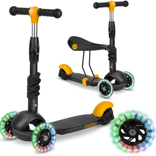 Janshop Trikolesni skiro Ricokids Cubi - črno-oranžen, (21634702) Slike