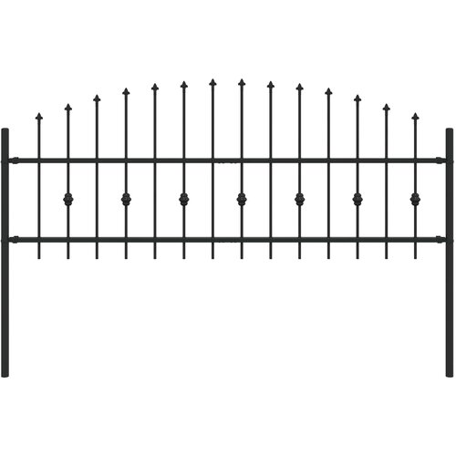 vidaXL Vrh z bodicami Črna 200 x 130 cm Prašno lakirano jeklo, (5000157983) Cene
