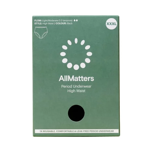 AllMatters Period Underwear High Waist Black - XXXL
