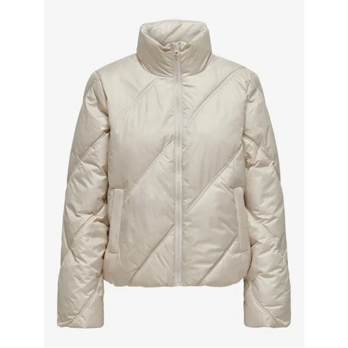 JDY Cream women's quilted winter jacket Verona - Women