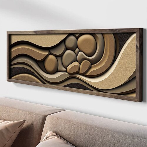 WALLXPERT LAC003-150 Multicolor Decorative Framed MDF Painting Cene