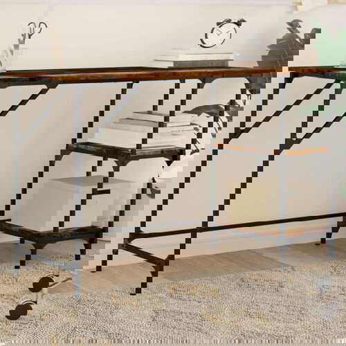 vidaXL Radni stol boja hrasta 120x50x75 cm metal i konstruirano drvo Cijene