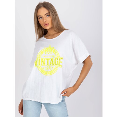 Italy Moda T-shirt-DHJ-TS-6860.26X-white-yellow Cijene