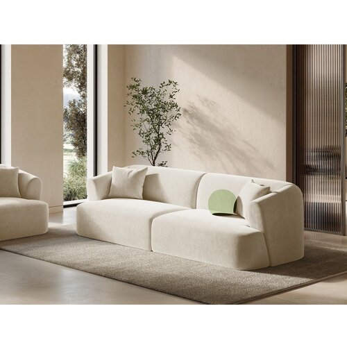 Cosmopolitan Design Bež žametna sedežna garnitura 255 cm Campi &amp;ndash; Slike