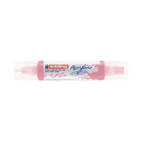  Akrilni marker E-5400 double-liner sa dva vrha Edding nežno roze Slike