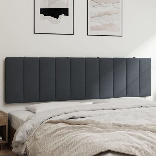 vidaXL Vzglavna stranica temno siva 180 cm žamet Cene