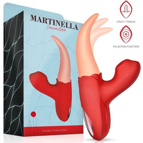 Martinella Stimulator Crazy Tongue and Pulsation Red