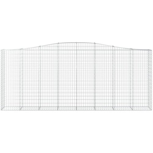  Lučne gabionske ko&amp;scaron;are 8 kom 400x50x160/180cm pocinčano željezo Slike