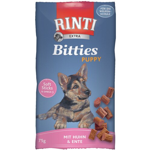 Rinti Extra Bitties Puppy piščanec - Varčno pakiranje: piščanec & raca 12 x 75 g Cene