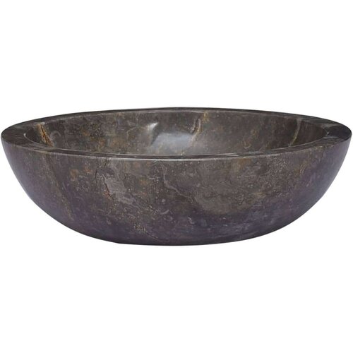 vidaXL Umivalnik siv Ø40x12 cm marmor Cene