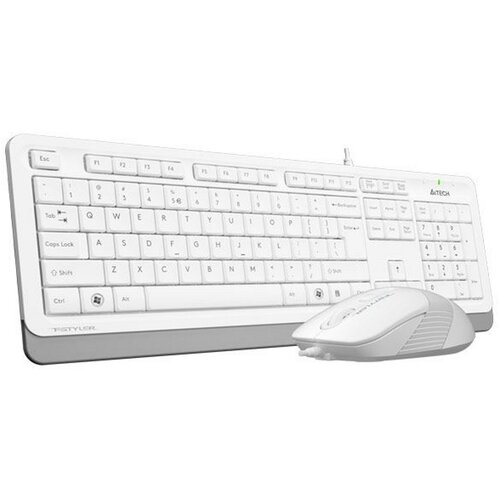 A4Tech F1010 USB US bela tastatura + USB beli mi&amp;scaron; Slike