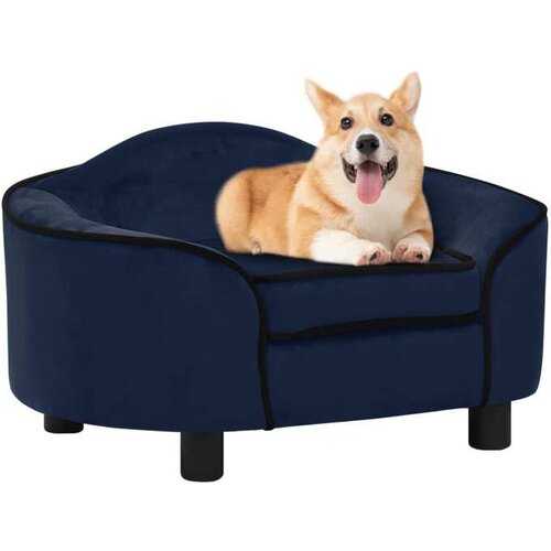vidaXL Sofa za pse plava 67 x 47 x 36 cm plišana Cijene